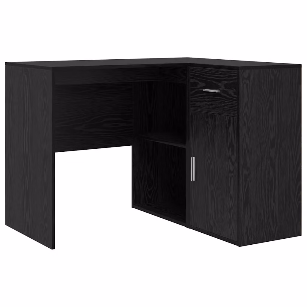 Scrivania ad angolo moderna vidaXL colore nero L: 102 cm, P: 88 cm, H: 75 cm – 2
