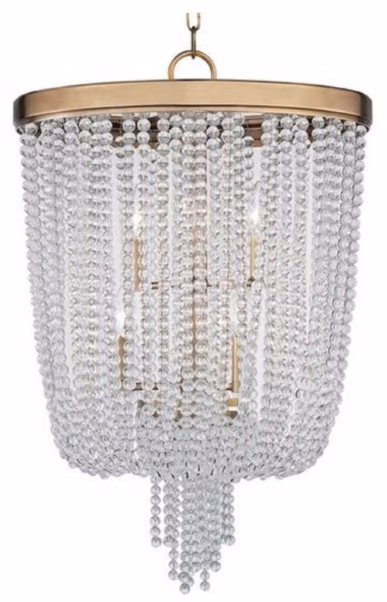Casa Padrino lampada a sospensione in ottone antico Ø 46,4 x H. 70,5 cm - Lampada a sospensione rotonda con vetro di cristallo