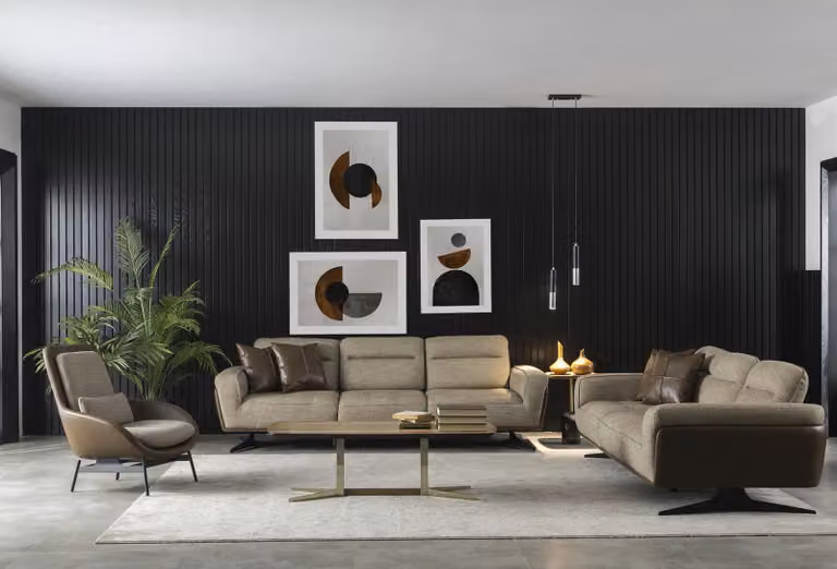 Design Wohnzimmer Set Stoff Sofa Couchgarnitur Sofagarnitur Set Möbel