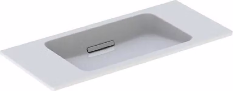 Geberit ONE - Lavabo 900x400x130 mm, senza sfioratore, senza foro per rubinetto, scarico orizzontale, KeraTect, bianco 500.390.01.1