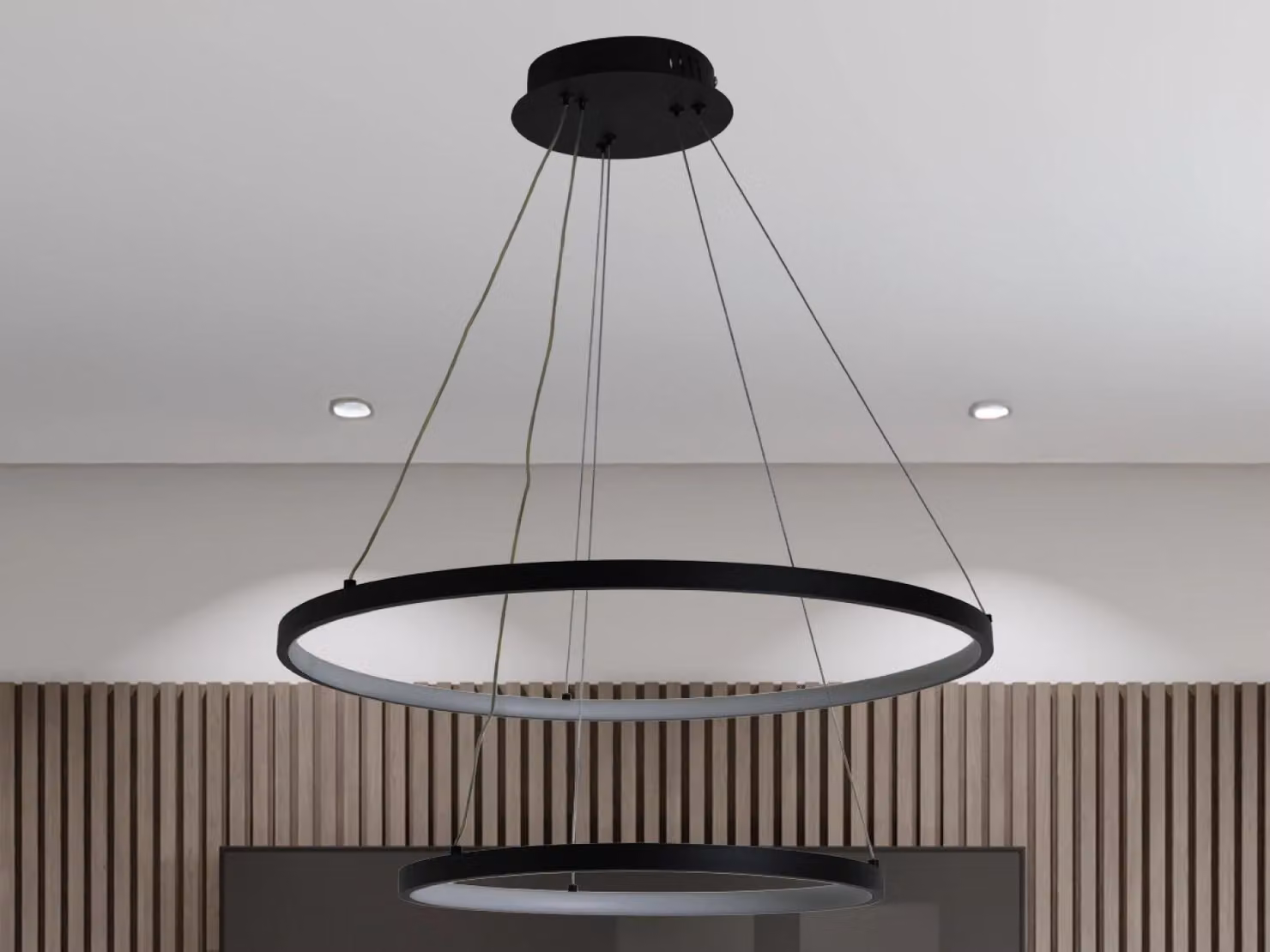 Lampada a sospensione a LED con telecomando, 75W