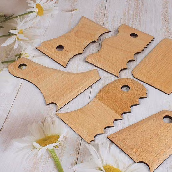 VT Goods - Formine per Vetroceramica - Set di strumenti per la lavorazione dell'argilla - Design ergonomico - Legno di faggio - Vari modelli - Adatto per Vetroceramica - Set da 7 pezzi