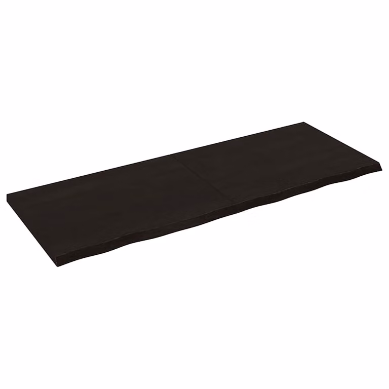Ripiano a parete vidaXL in rovere massello marrone scuro L: 160 cm, P: 60 cm, H: 1-4 cm