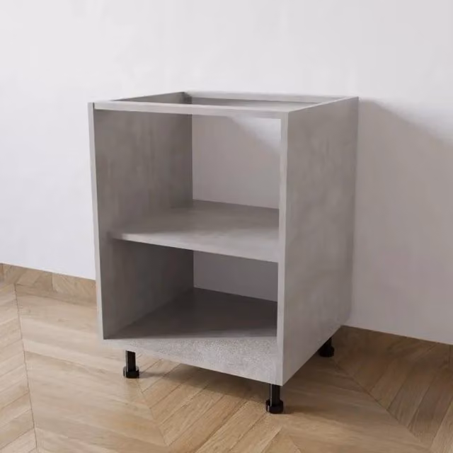 Base cucina Calandrelli in MDF grigio opaco senza anta L 60 x P 55,5 x H 82 cm