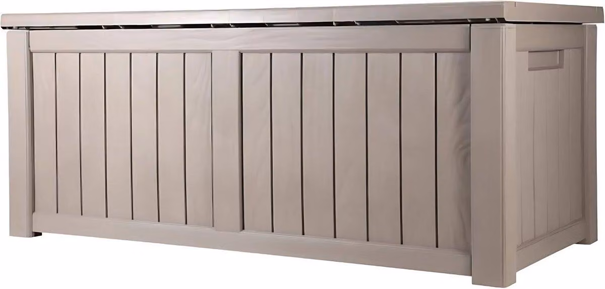 Cassetta XL con coperchio - 454 L - Cassetta da giardino - Cassetta per cuscini - Cassetta per esterni - 1430x675x605 mm