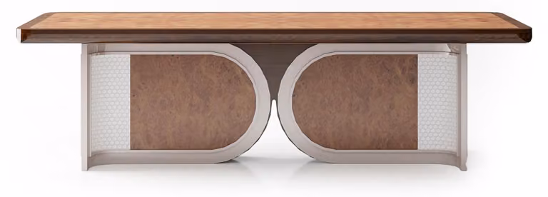 Moderner brauner Holz-Konferenztisch in elegantem Design