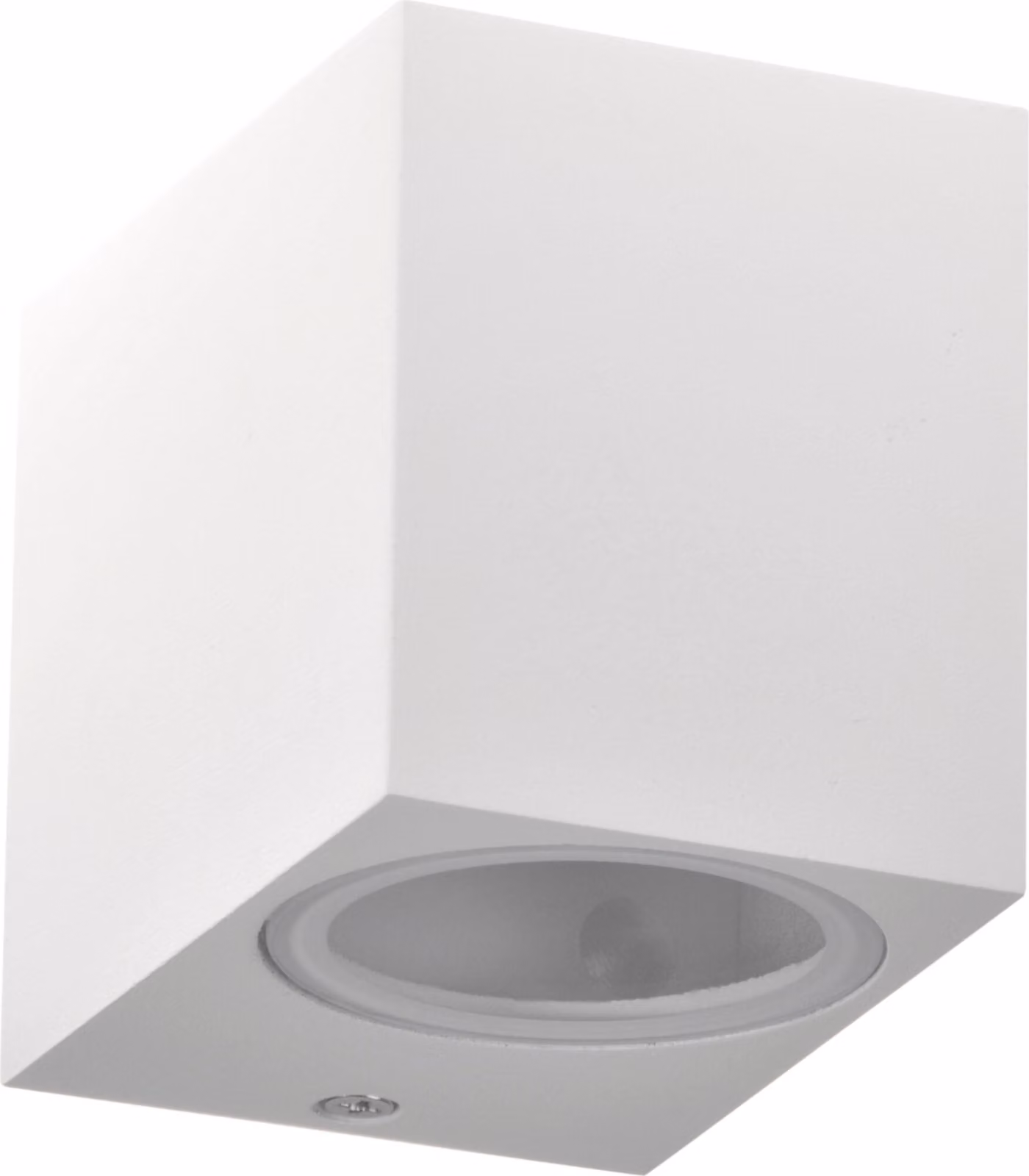 Applique da esterno BOSTON bianca 1xGU10x10W in alluminio, dimensioni: 7,8x6,7x9,2 cm, IP44, Polux