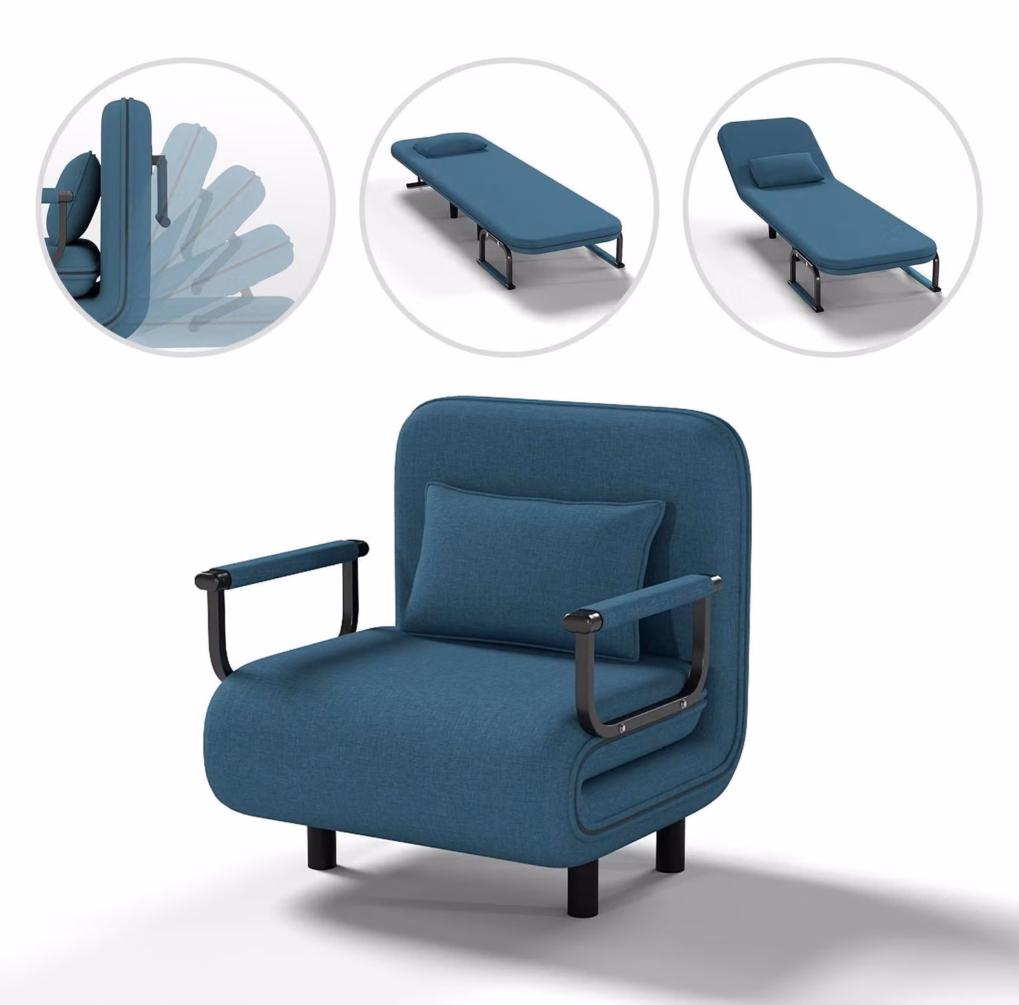 Divano letto - Letto a scomparsa - Letto aggiuntivo - Divano trasformabile in letto - Cuscini in memory foam