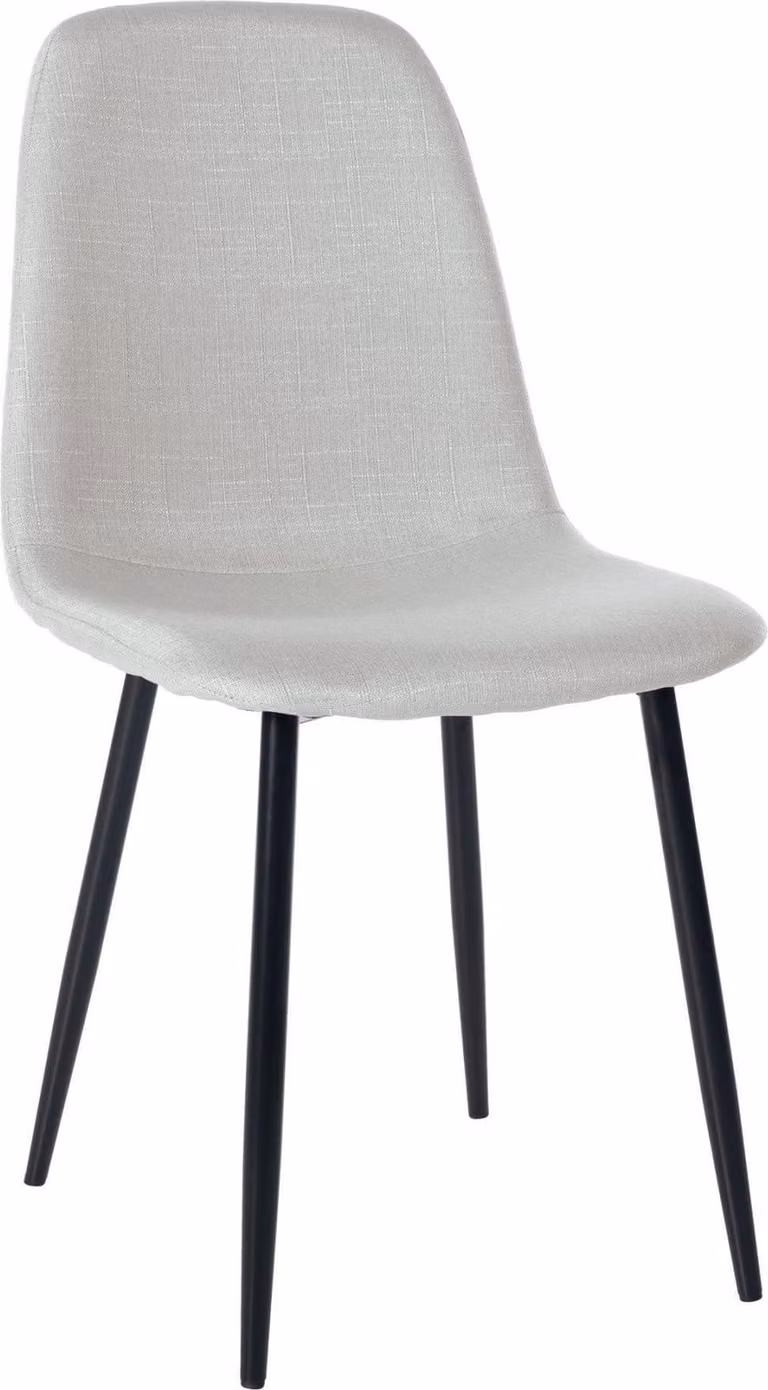 Sedia da pranzo - sedia da pranzo - imbottitura e cura confortevoli - design amichevole | colore: crema | materiale: polvere