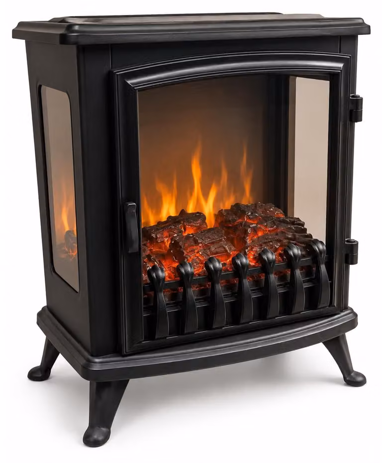 Stufa elettrica - 2000 W - Effetto fiamma 3D