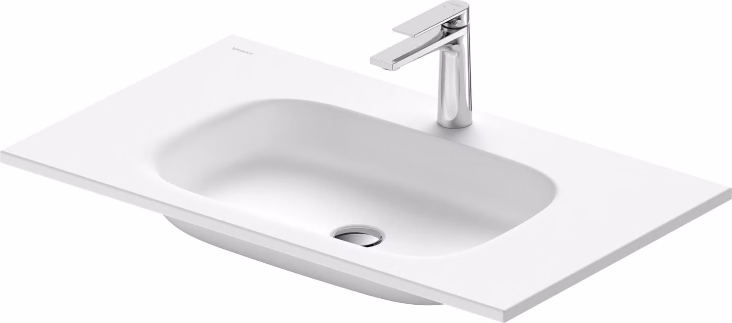 Duravit Sivida lavabo pour meuble, 1 trou pour robinet, sans trop-plein, 820x485mm, blanc satiné, 2650013200, 2650013200