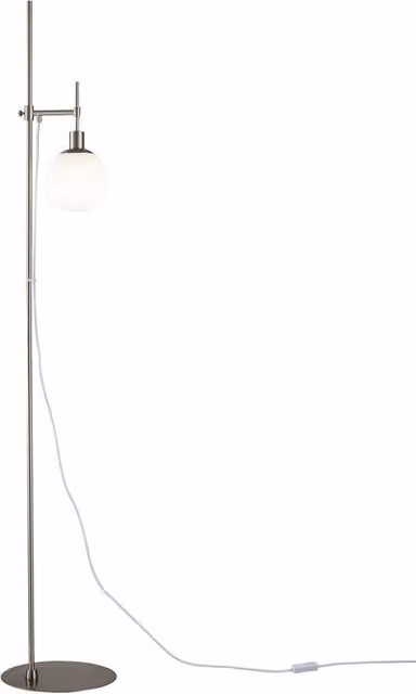 Lampada da terra Maytoni Erich nichel sfera bianca E14