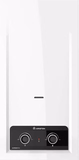 Scaldabagno a camera aperta Ariston Akros Plus X 1131 da 11 Lt GPL bianco con display elettronico