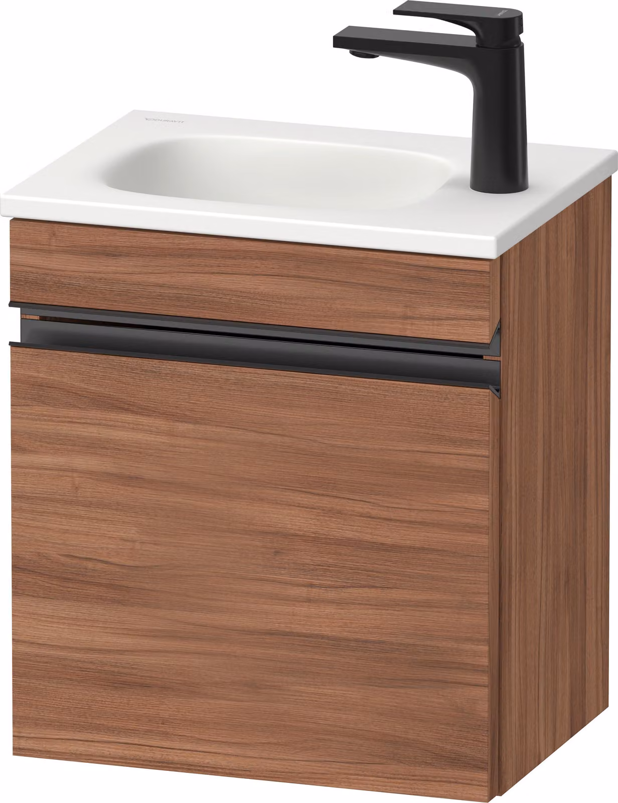 Duravit Sivida Meuble sous-lavabo, charnières à droite, poignée encastrée noir diamant mat, 400x295x440mm, pour Sivida, SV4649RBD790000, SV4649RBD790000