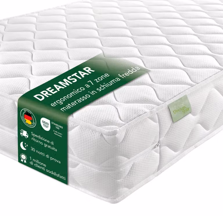 Materasso reversibile ergonomico a 7 zone XXL I 180 x 200 cm I 22 cm I H3 e H4 I Ergo Flex XXL