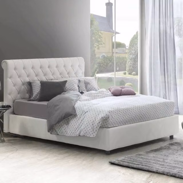 Letto Matrimoniale Arnorld Talamo Italia con Materasso Incluso, Bianco, L/P: 160 x 200 cm – 1