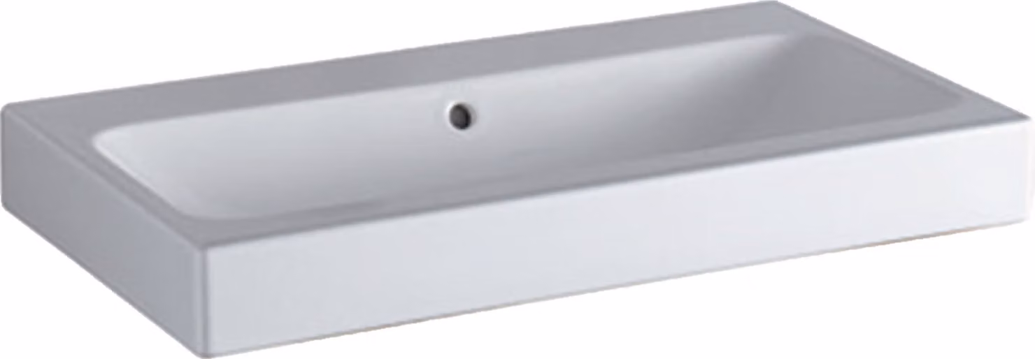 Geberit iCon lavabo 750x485mm blanc, sans trou de robinetterie, 124078000, 124078000