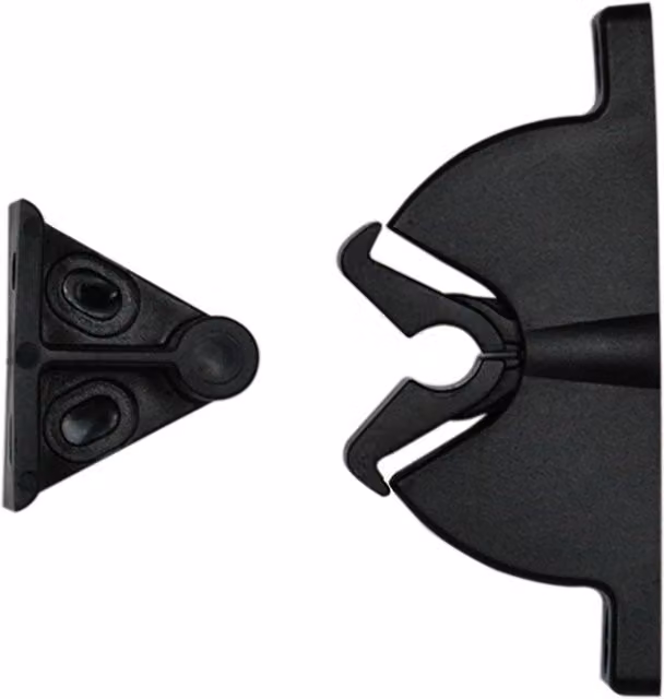 Set di 50 fermaporta a pinza in PVC nero BricoGo per grandi porte