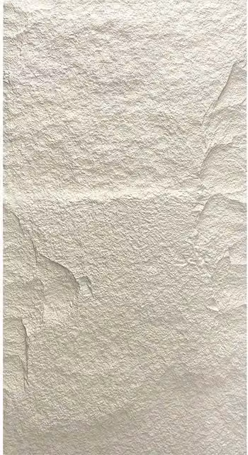 Pannello decorativo Divina Home effetto roccia pietra 3D in PU, set da 10 pezzi, colore Bianco Leccese, L: 120 cm, P: 60 cm, H: 3 cm