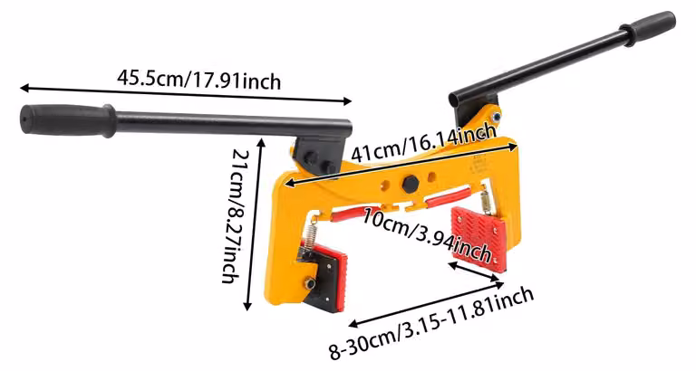 Pinza per sollevare lastre - Morsetto regolabile per lastre - Adatto per lastre di pietra - Utilizzo con entrambe le mani
