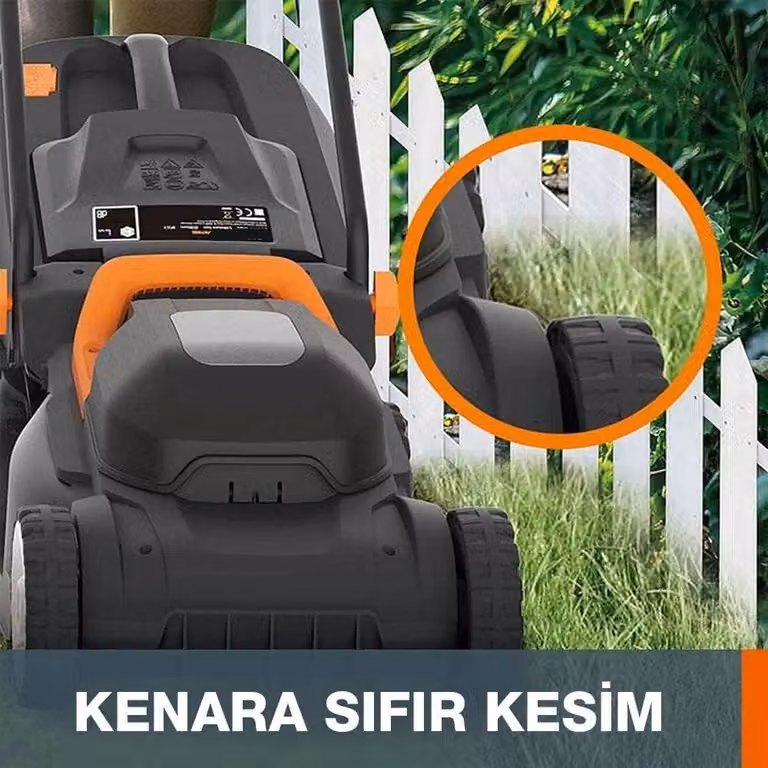 Tagliaerba elettrico - Trimmer per prato elettrico con motore brushless e batteria - Nero