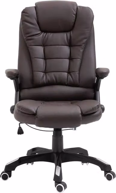 Sedia da Ufficio | Sedia da Gaming Marrone in Vera Pelle