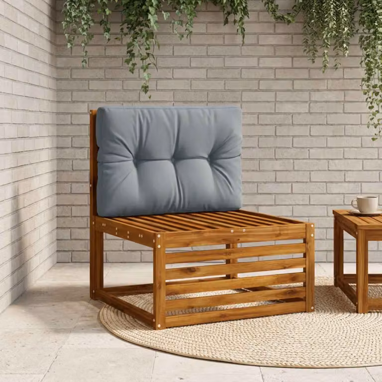 Cuscino per schienale di pallet vidaXL VIANEN blu in poliestere con rivestimento rimovibile e resistente ai raggi UV