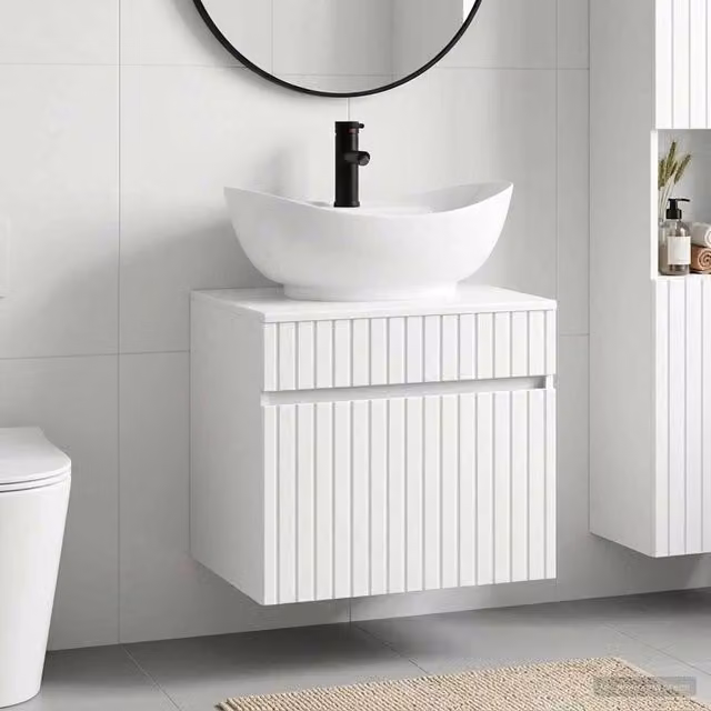 Set di mobili per il bagno Bianco Lucido Legno ingegnerizzato 3404314