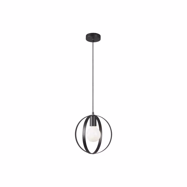 Viokef Lampada a sospensione Malou, dimmerabile, Nero, Soggiorno / Sala da pranzo, Metallo, Lampada a sospensione