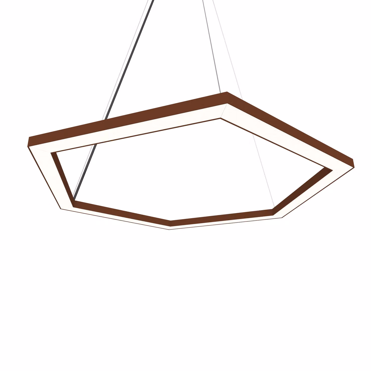 Lampada A Sospensione Esagono D60 Monocolore Opaca
