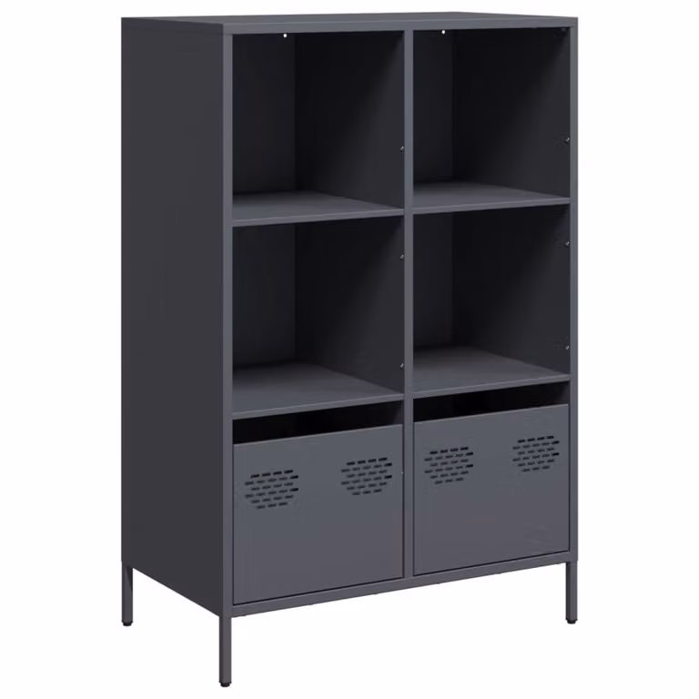 Credenza Antracite 68x39x103,5 cm Acciaio
