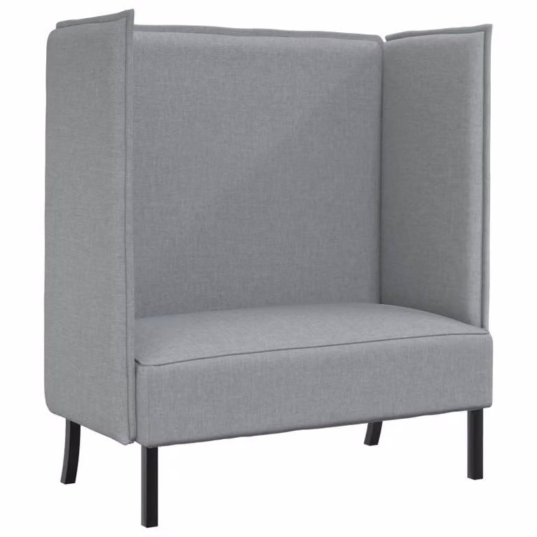 Divano moderno lineare vidaXL in tessuto grigio con struttura imbottita e schiuma L: 121 cm, P: 56 cm, H: 109 cm