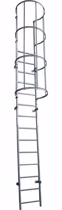 Drabest | Scala di evacuazione - 8-10 M - 150 Kg - Acciaio - Modulare - Acciaio - Gabbia di sicurezza - 34 gradini