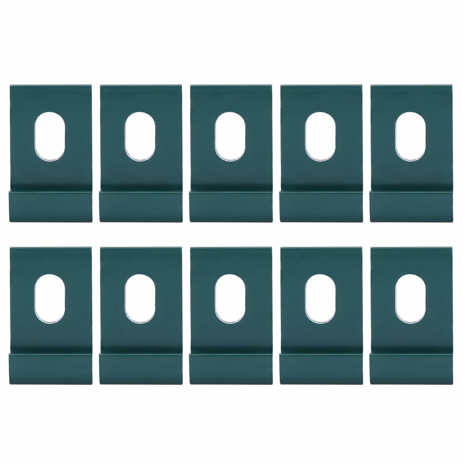 10 clip di base con ganci per il montaggio di serre in alluminio, set verde