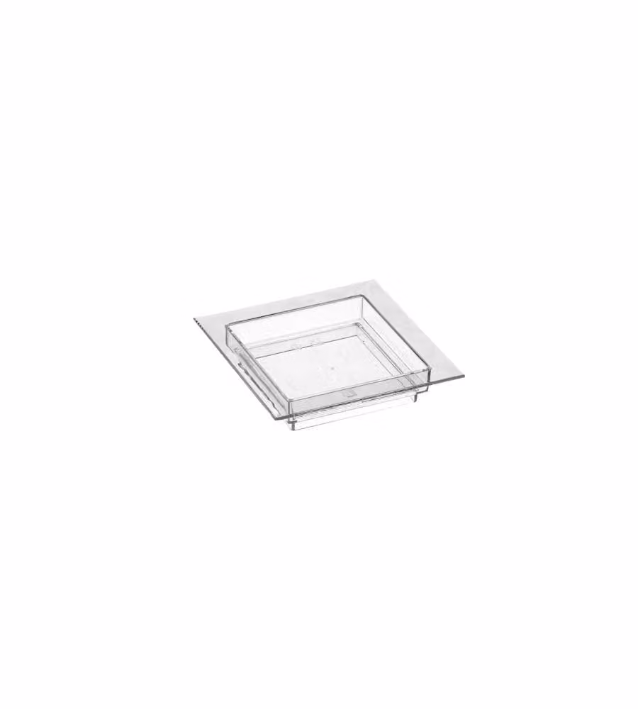 12 Piatti di plastica quadrati