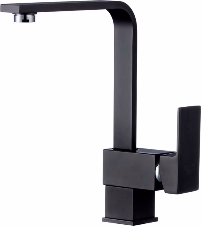 Rubinetto da cucina nero orientabile | Rubinetto per lavello | Miscelatore per lavello | Rubinetto monocomando da cucina | Miscelatore monocomando per lavello da cucina