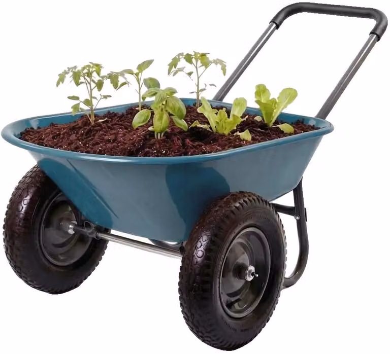 Carriola, capacità di carico 800 libbre, maniglia ergonomica, colore verde militare