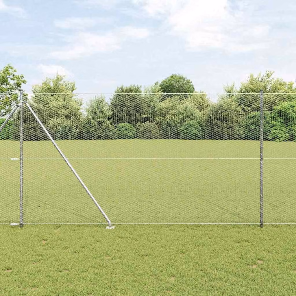 Maison Exclusive - Palo della recinzione Argento 10 x 1,6 m (maglia da 25 mm)