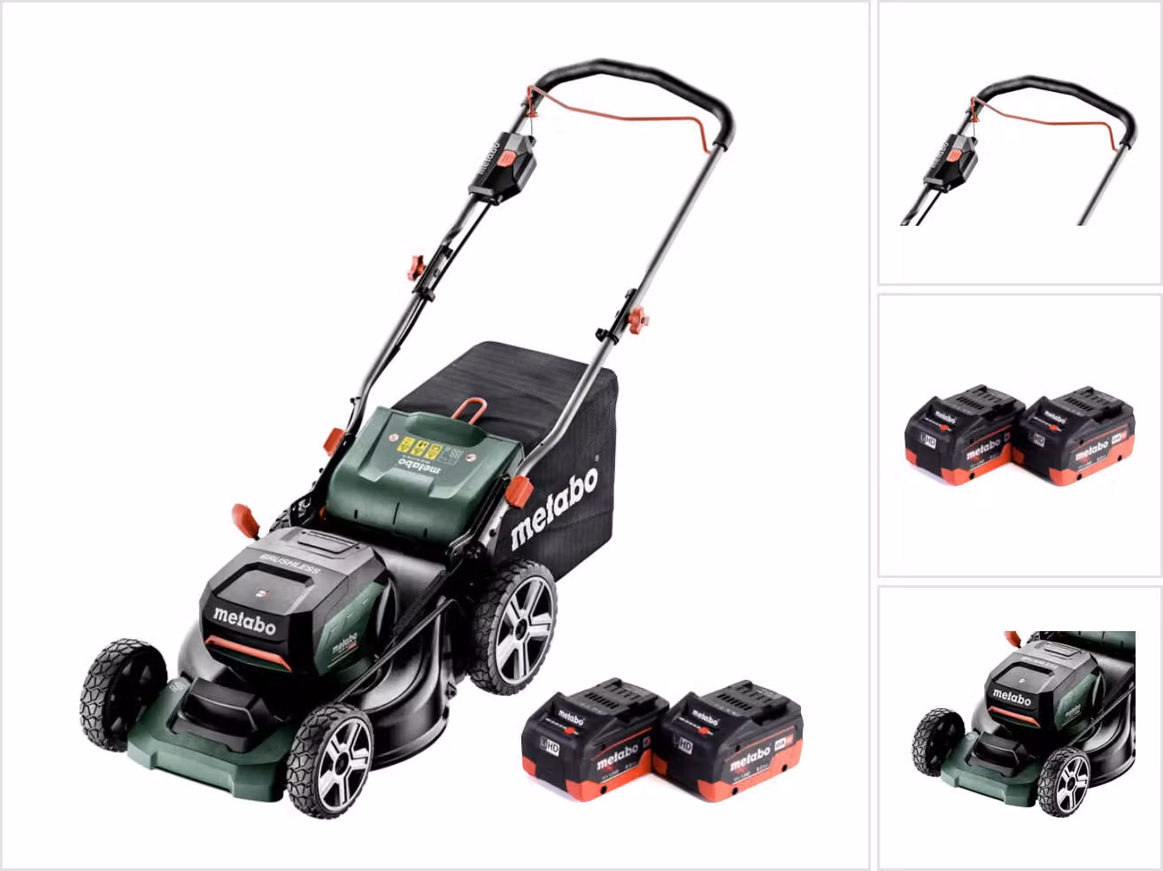 Metabo RM 36-18 LTX BL 46 tosaerba a batteria 36 V ( 2x 18 V ) 46 cm brushless + 2x batteria 8,0 Ah - senza caricabatterie