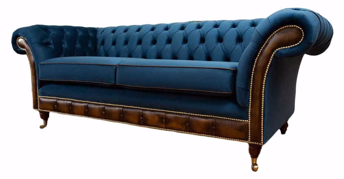 Design Dreisitzer Couch Polster Sofa Chesterfield Zimmer Möbel Sitz