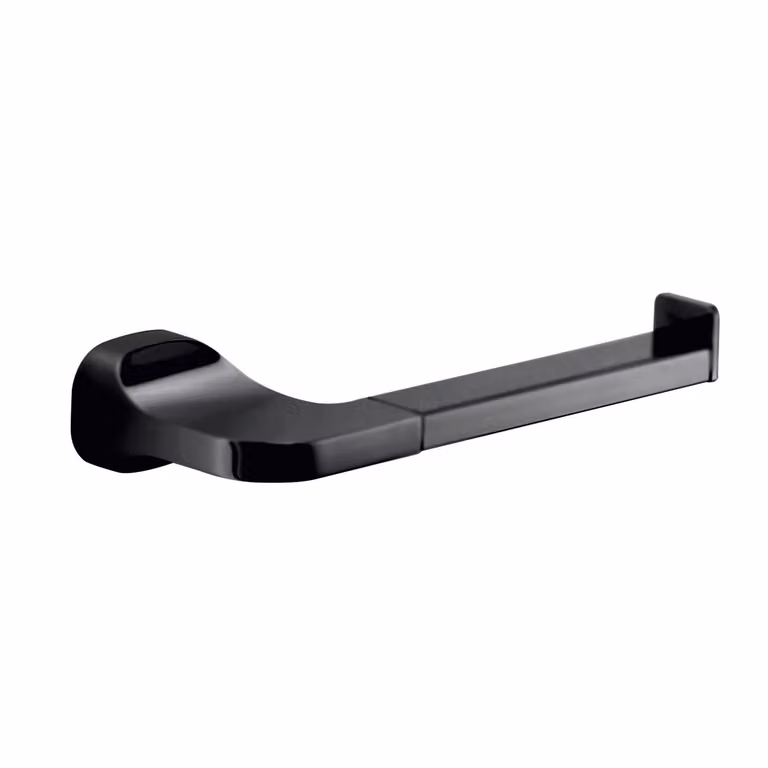 Portarotolo da muro in acciaio inox e Cromall ST24 Gedy serie STELVIO Nero Opaco