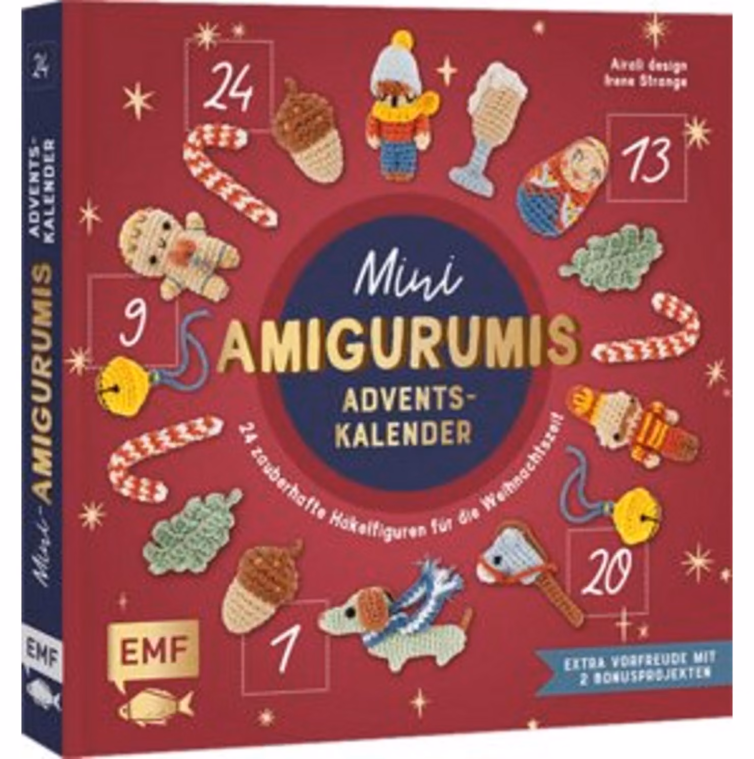 Calendario dell'Avvento con mini-amigurumi