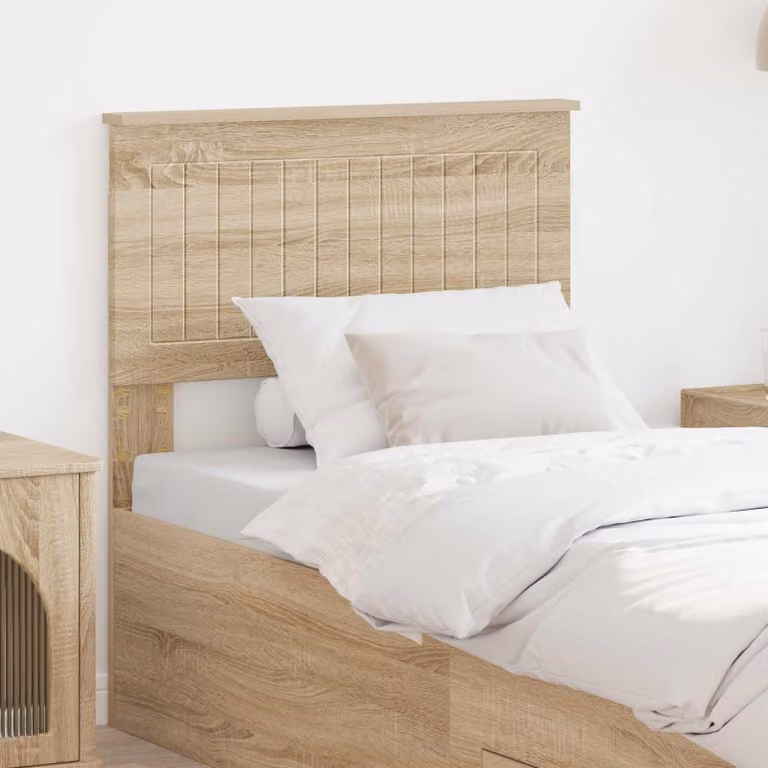 Testiera per letto moderna vidaXL in legno ingegnerizzato color rovere sonoma marrone