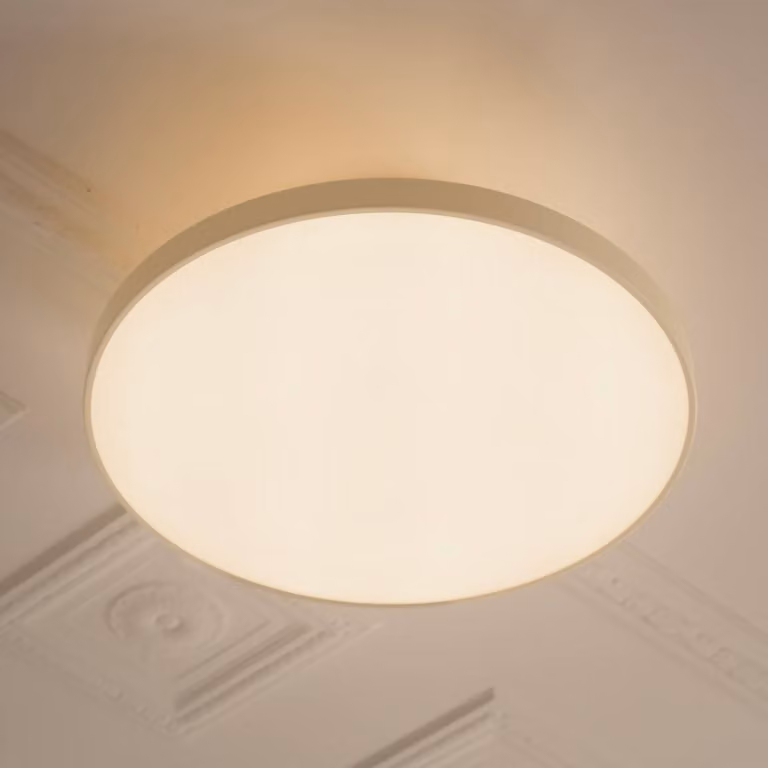 UMAGE Plafoniera di design Asteria UP PLUS, dimmerabile, Crema / Ambra, Soggiorno / Sala da pranzo, Metallo, Design, Plafoniera