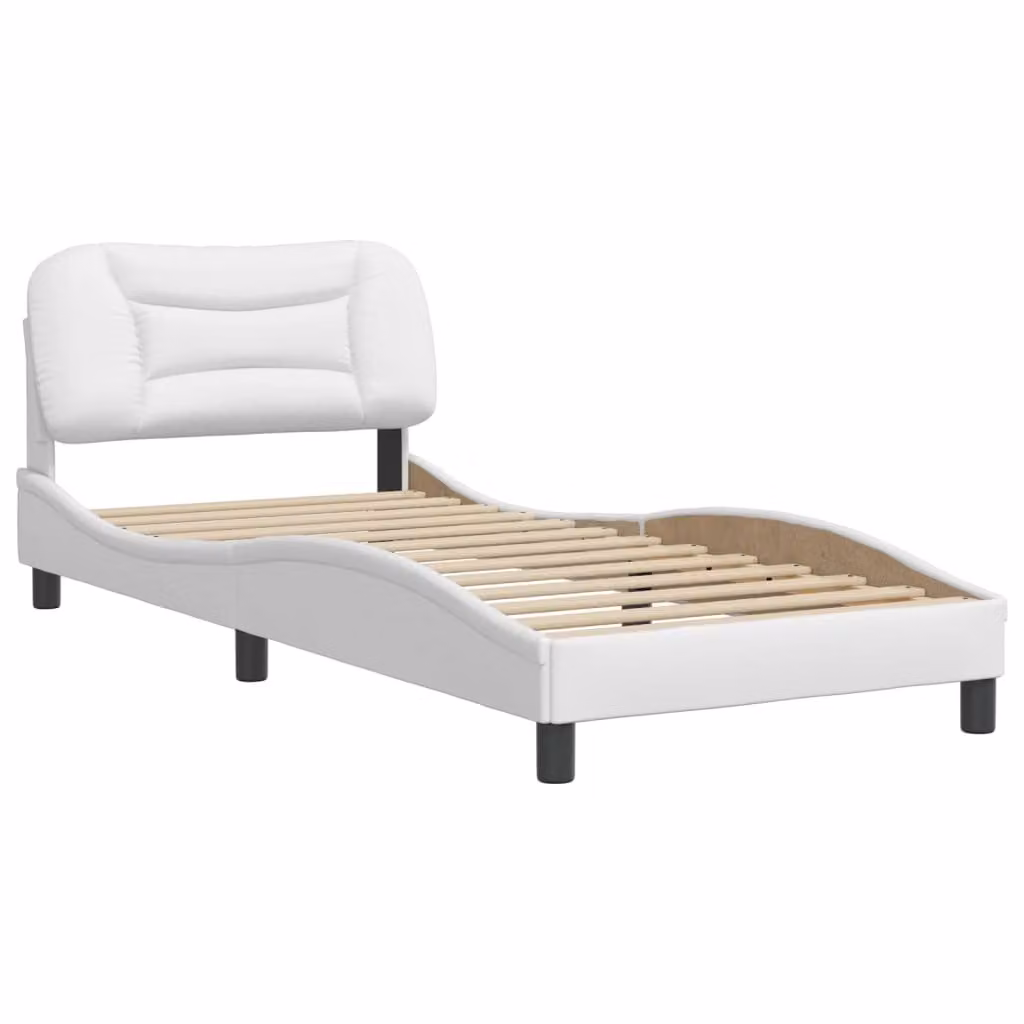 Giroletto senza Materasso Hvar Bianco 90x190 cm in Pelle finta