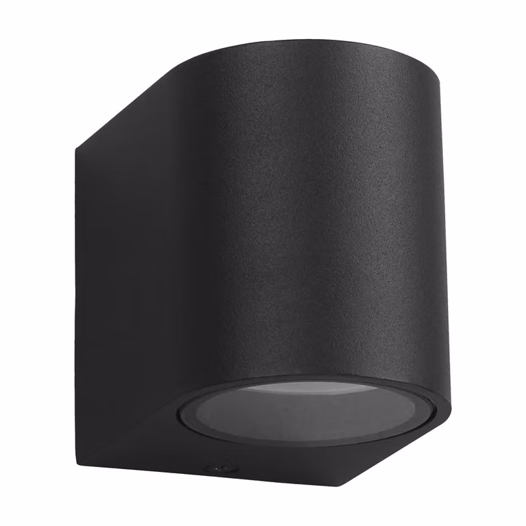 Applique da esterno OVALIS nera 1xGU10x40W in metallo, dimensioni: 9,2x6,8x8,1 cm, IP44, Eko-Light