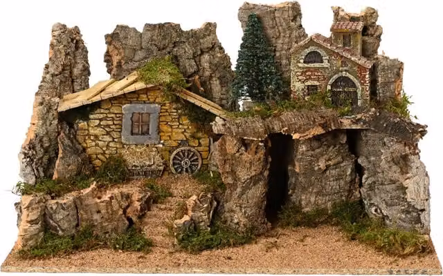 Casa di Natività IPERBRIKO in legno multicolore L 54 x P 34 x H 28 cm