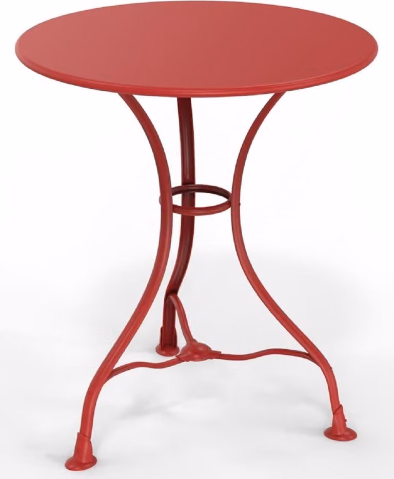 Casa Padrino Tavolo da giardino liberty Ø 60 x H. 70 cm - Vari colori - Tavolo rotondo in ferro battuto per giardino e patio - Mobili da giardino e patio in ferro battuto liberty