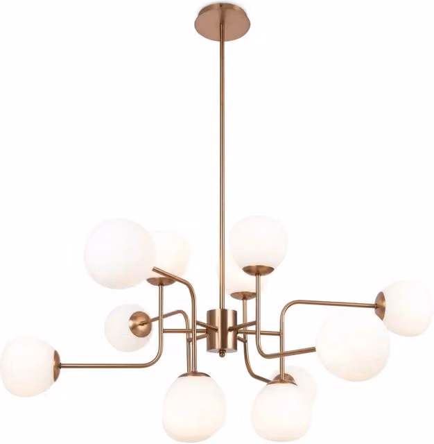 Maytoni Lampadario moderno Erich 12 luci E14 oro metallo vetro