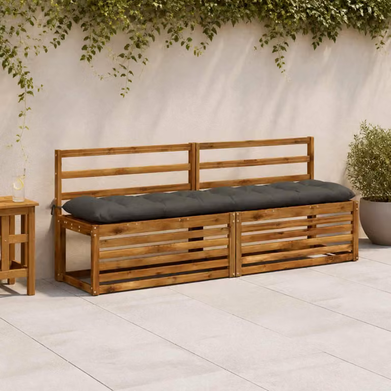 vidaXL Cuscino per panchina VIANEN 100% Poliestere Antracite